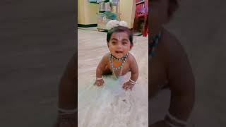 Leon's Krishna Avatar 😎 Hare Krishna | 7 month baby development