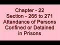 Section - 266 to 271 of CRPC - Attendance of Persons Confined or Detained in Prisons