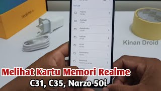 Cara melihat kartu SD realme c31, c 35, Narzo 50i