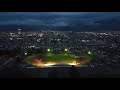 無人癒しライブ　ドローンからの夜景山形市