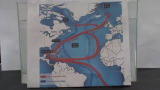 La circulation des courants marins dans l'océan Atlantique