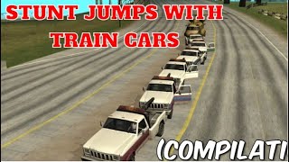 Stunt Jumps with Train Cars  (Compilation) | very intresing gameplay vedio | playtime paradise