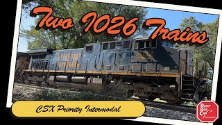 Two CSX I026 Priority Intermodal Trains Fourteen Days Apart