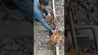 Indian Railway #SKV welding work #railswelding #shorts #youtubeshorts #viral