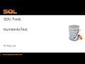 SDU Tools 81  Number As Text in T-SQL