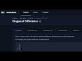 Diagonal Difference HackerRank in C#