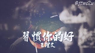 王理文 - 習慣你的好 (習慣你笑著鬧著說愛我的每分每秒) 歌词版 #jtmc2u