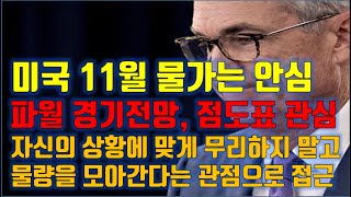 수급분석 미국 11월 소비자물가지수는 안심, 파월 의장의 향후 경기전망, 점도표 관심