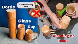 How to make Bamboo Water bottle/Glass/Cups. Easy to clean in side.  #bamboo #anjbamboocraft