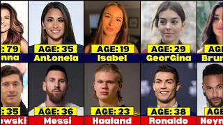 Age Comparison: Famous Footballers And Their Wives/Girlfriends  #football