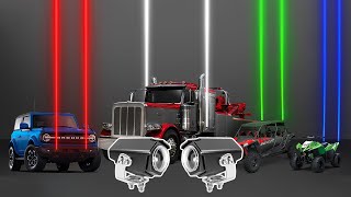 #RGBW Laser LED Wireless Whips#