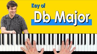 D Flat Major Scale - Fingering and Chords for Piano