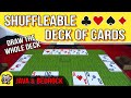 Shuffleable Deck of Cards | Minecraft Redstone Tutorial | Java Bedrock MCPE XBOX PS