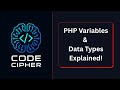 Master PHP Variables & Data Types in 10 Minutes #php2025 #codecipher #code #cipher #laravel #day3