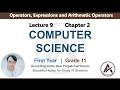 Lecture 9 Chapter 2 | Operator Expressions & Arithmetic Operators in Python | ICS Computer Science