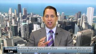 Suing Malcolm Segal and Aegis Capital for Ponzi Scheme Fraud