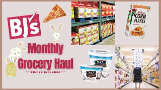 Huge Bj's Grocery Haul For The Month Of March!!!🐰🐰 || * Prices Included *