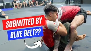 Blue Belt Gives BLACK BELT Some Trouble...