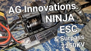 AG Innovations NINJA ESC \u0026 Surpass Hobby 14-Pole 3542 2250KV Motor - FIRST TEST