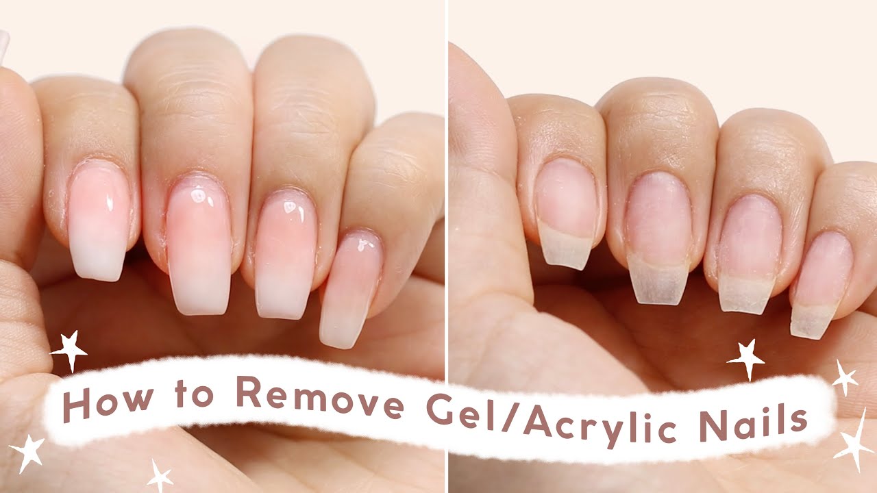 How To Remove Gel /Acrylic Nails At Home Without Breakage - YouTube