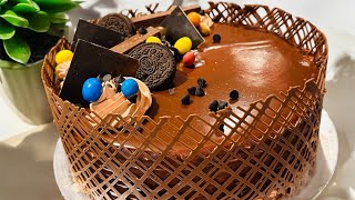 Chocolate truffle cake decoration || how to make chocolate truffle cake