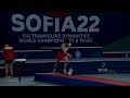 KUSAGAYA Takeshi (JPN) M - 2022 Trampoline Worlds, Sofia (BUL) - Q Tumbling Exercise 2