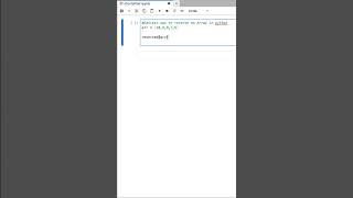 Easiest way to reverse an array in Python #pythontutorial #coding #shorts