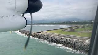 宮崎空港へ着陸　ボンバルディア機