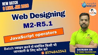 JavaScript Operators |Chapter-5 | Web Designing (M2-R5.1) |O Level | New Batch Jan 2026 | GyanXp