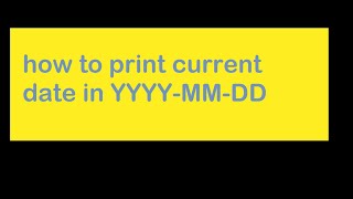 How to print current date in YYYY-MM-DD in python