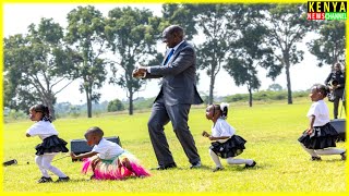 Ruto finds himself dancing with these Kids at Kenya Air Force 60th Anniversary M