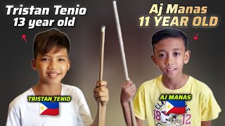 Aj Manas 🆚 Tristan Tenio || 11 year old vs 13 year old recap highlights