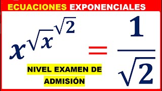 ECUACIONES EXPONENCIALES🚀 EXAMEN de ADMISIÓN💪 [ ÁLGEBRA PUCP] ✔ 2020