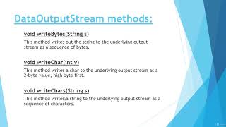 #75 DataOutputStream class
