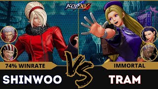 KOF XV⭐SHINWOO (O.Yashiro/Billy/Ash) vs TRAM (Hinako/Luong/Dolores)⭐Ranked Match - 02/25