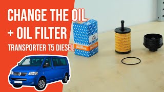 Change the oil and the oil filter Transporter T5 2.5 TDI 🛢