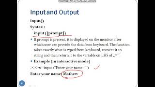 Python #6 Input & Output, Math
