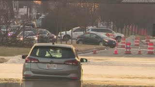 Water main break leaves Baltimore County street flooded