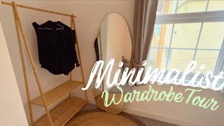 Extreme MINIMALIST WARDROBE Tour |Everything I Own in My Closet | Tips For Simple Minimalist Style!
