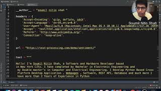 sentiment analysis text Hacking Hidden Api of Website and use it for your benifits Python