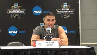 Anthony Cassar (Penn State) after Semifinals win at 285 at 2019 NCAAs