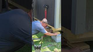 Leveling The Shed With Blocks