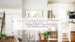Full Farmhouse Tour, 90% Thrifted and DIYed