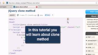 JQUERY Tutorial : jQuery clone method