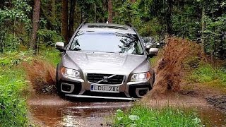 Volvo XC70 offroad. Volvo in deep mud and sand. Volvo AWD test.