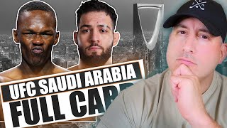 UPDATED: UFC Saudi Arabia: Adesanya vs. Imavov FULL CARD Predictions and Bets