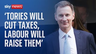 Chancellor Jeremy Hunt promises further tax cuts in pre-general election speech