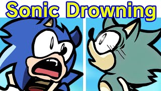 Friday Night Funkin' Below The Depths - Sonic Drowning | Sink Song (FNF Mod/Hard/Exe)