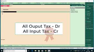 How to Adjust GST Input Output Tax in Tally