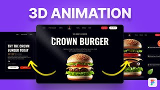 3D Animated Hamburger Website Figma Tutorial Smart Animate Scroll Effect